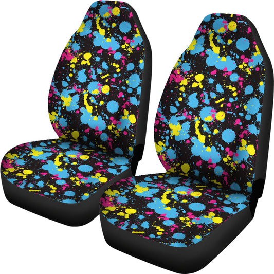 Splatter Colorful Print Design LKS301 Car Seat Covers