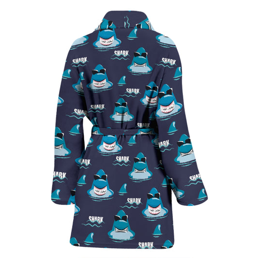 Shark Print Design LKS309 Women Bathrobe