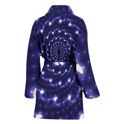 Vortex Print Design LKS305 Women Bathrobe