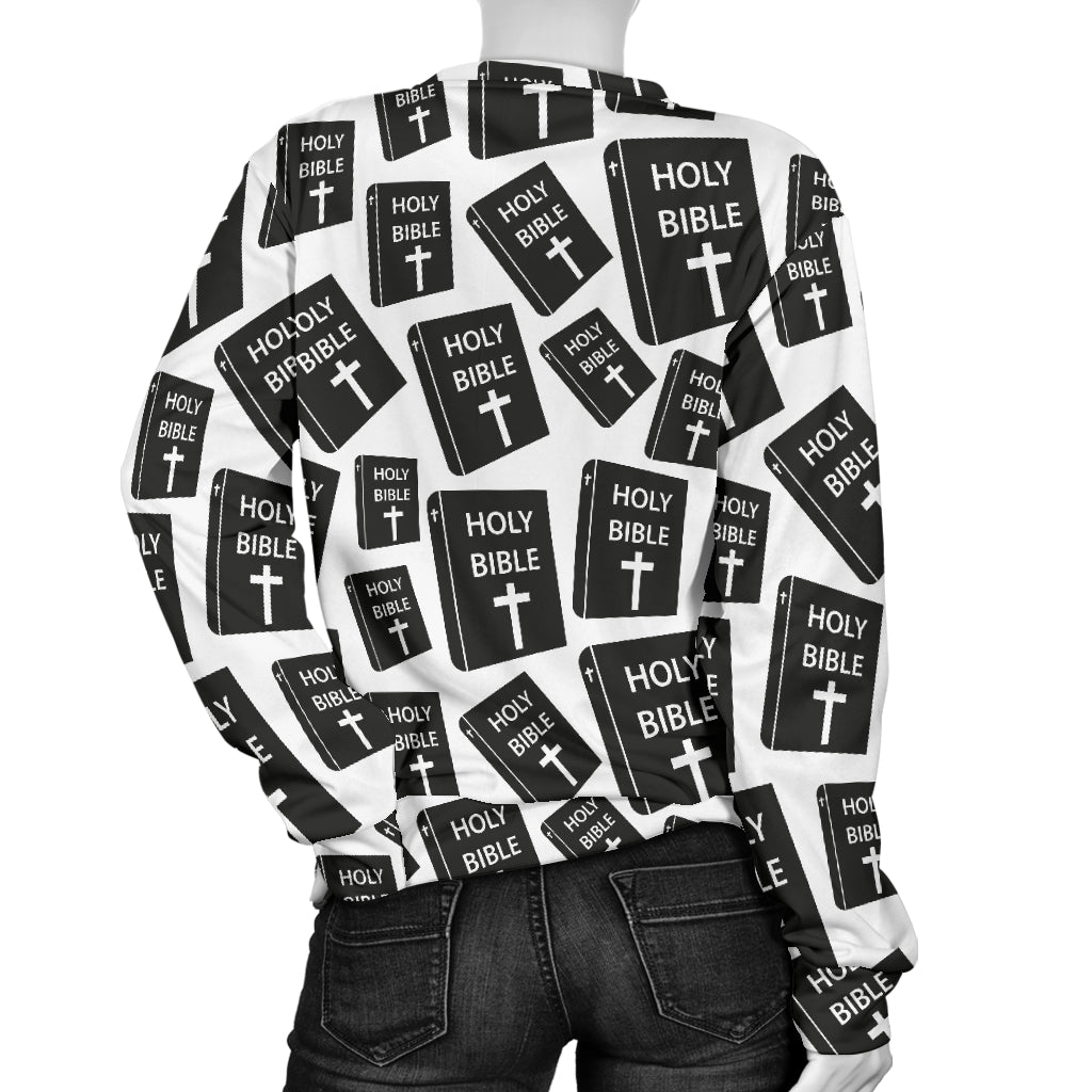 Christian Holy Bible Book Pattern Women Long Sleeve Sweatshirt