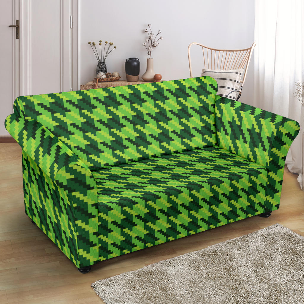St Patricks Day Houndstooth Pattern Print LKS301 Loveseat Couch Slipcover