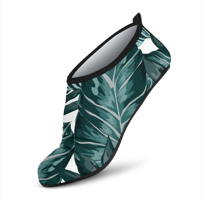 Tropical Palm Leaves Pattern Aqua Water Shoes