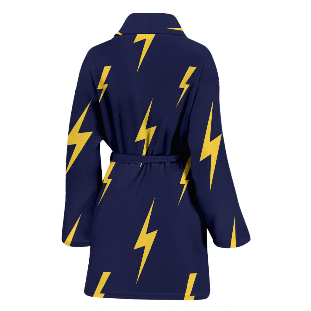 Lightning Thunder Pattern Print Design 03 Women Bathrobe
