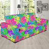 Neon Tropical Pattern Print Design A03 Sofa Slipcover