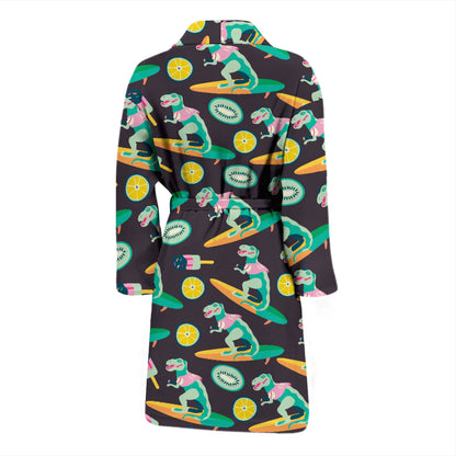 Surfboard T Rex Print Design LKS301 Men Bathrobe