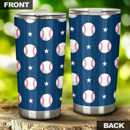 Baseball Star Print Pattern Tumbler