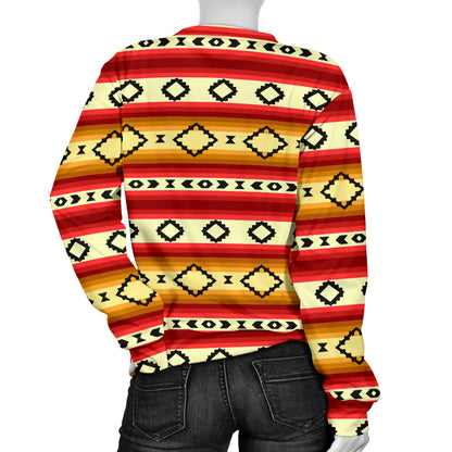 Serape Themed Women Long Sleeve Sweatshirt