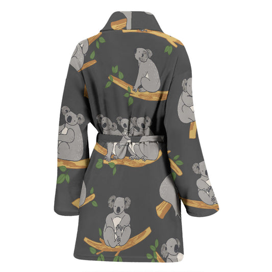 Koala Pattern Print Design 07 Women Bathrobe