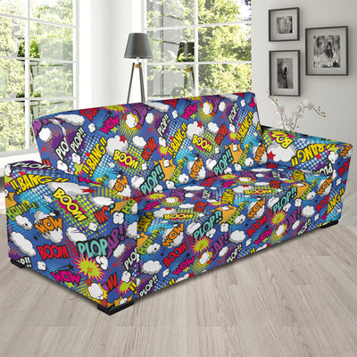 Comic Book Pattern Print Design 02 Sofa Slipcover