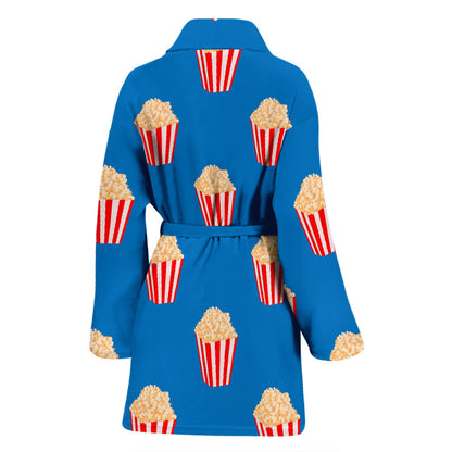 Popcorn Pattern Print Design A04 Women Bathrobe