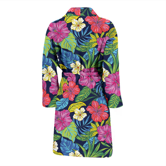 Hibiscus Print Design LKS3010 Men Bathrobe