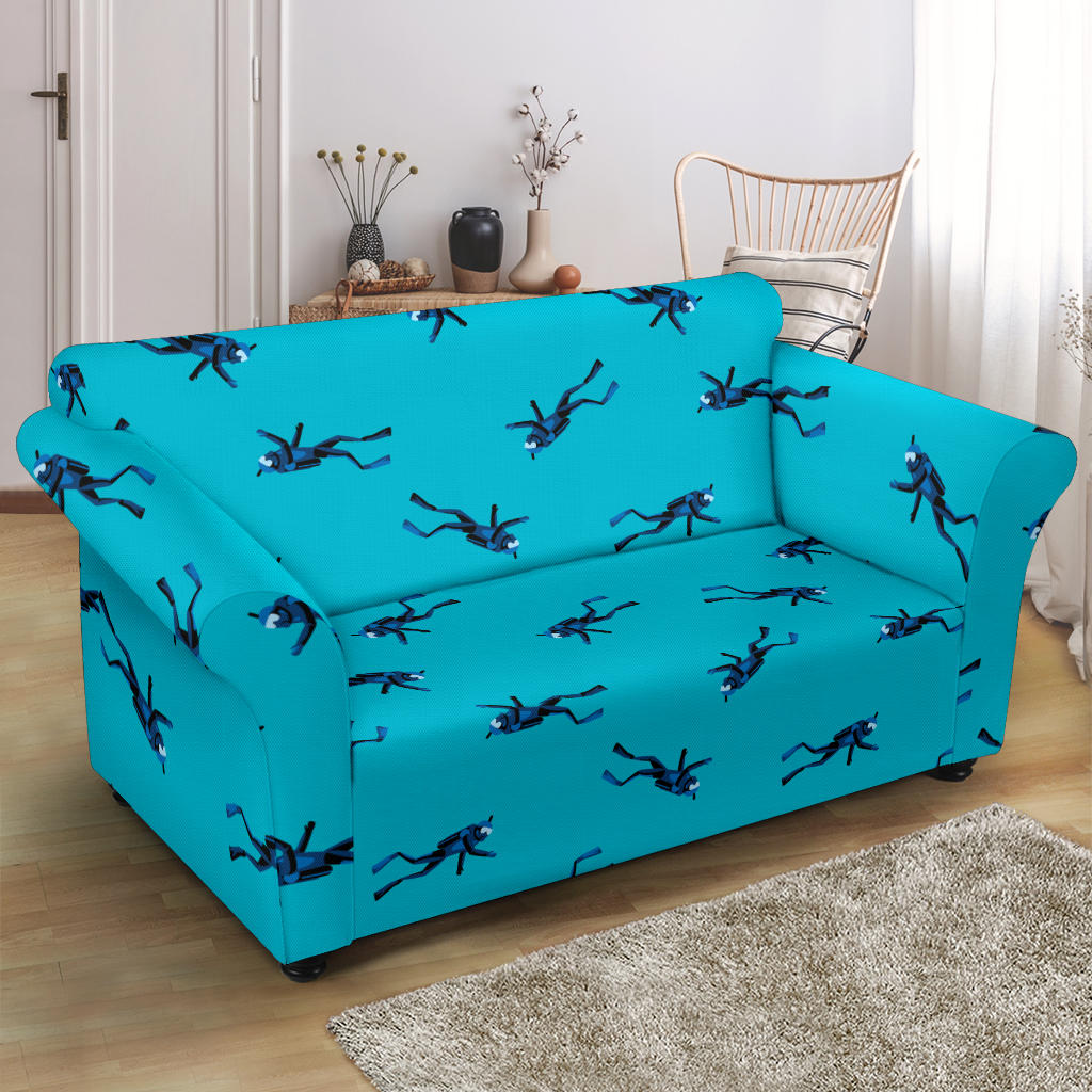 Scuba Driver Print Design LKS304 Loveseat Couch Slipcover