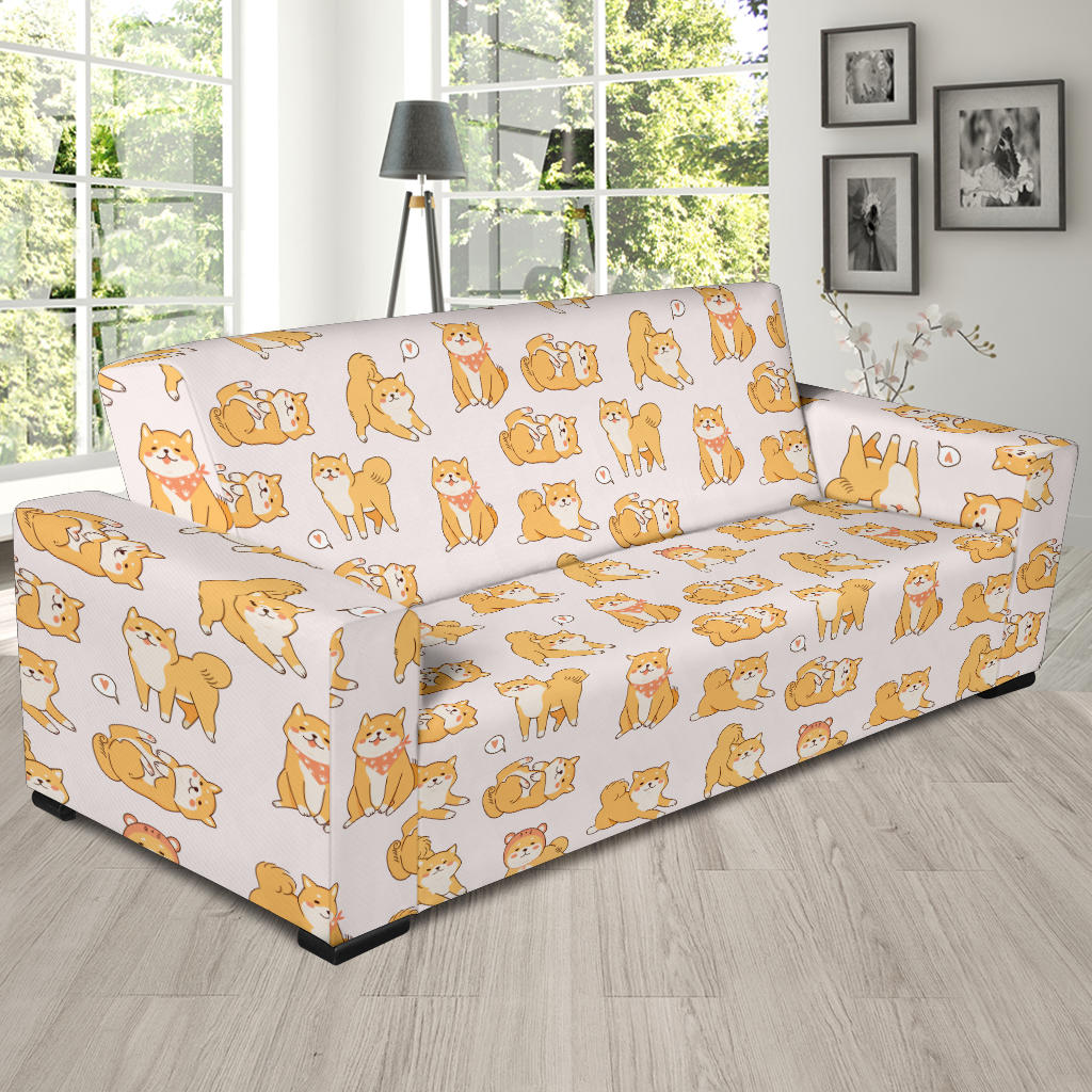 Shiba Inu Print Design LKS308 Sofa Slipcover