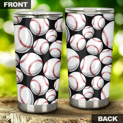 Baseball Black Background Tumbler