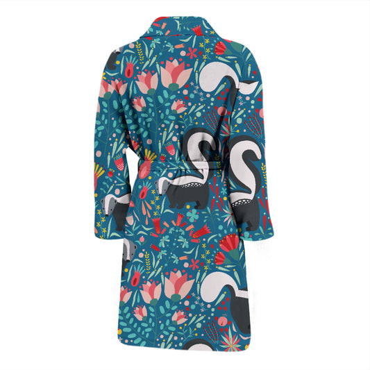 Skunk Print Design LKS302 Men Bathrobe