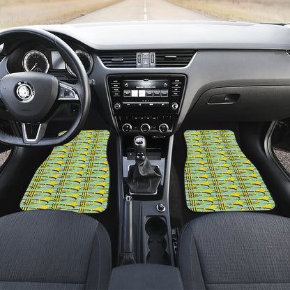 Trumpet Vintage Design Print Car Floor Mats Front Back