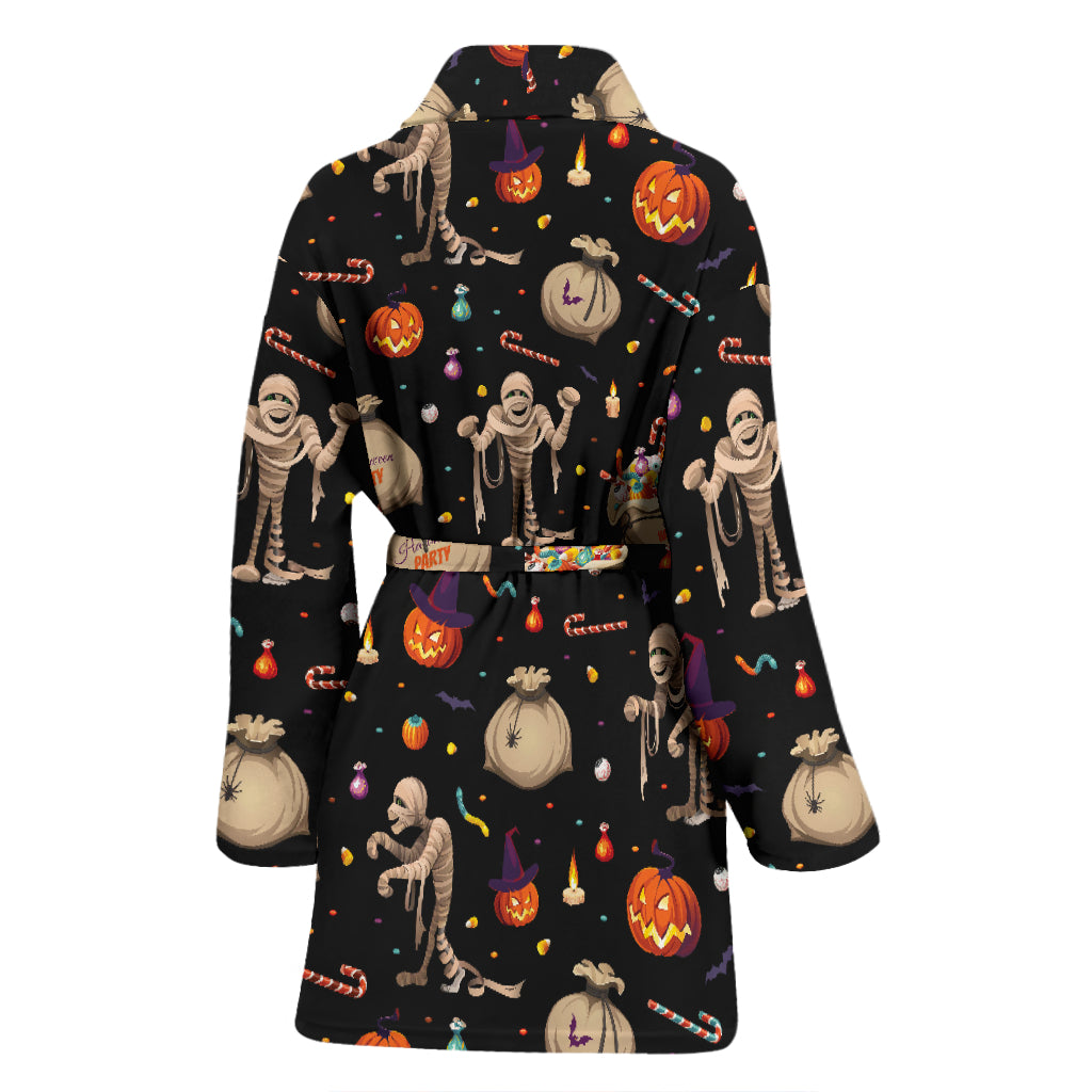 Mummy Halloween Print Design LKS303 Women Bathrobe