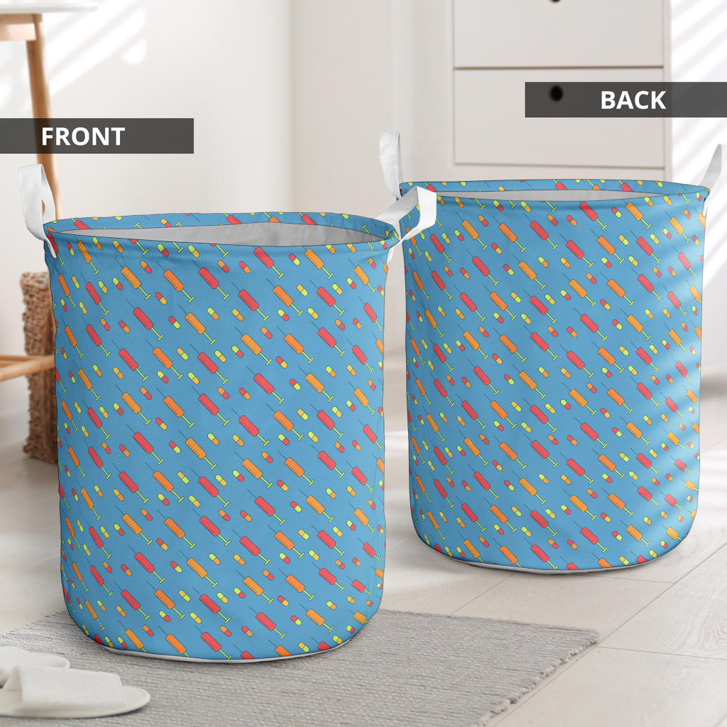 Phlebotomist Medical Pattern Laundry Basket