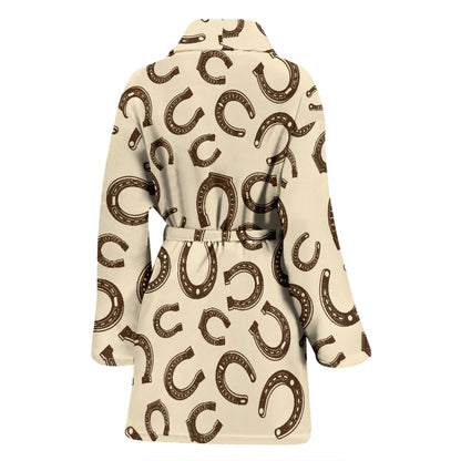 Horseshoe Print Design LKS302 Women Bathrobe