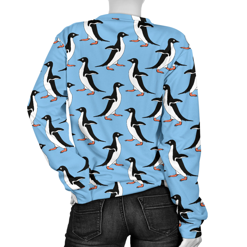 Penguin Dance Pattern Women Long Sleeve Sweatshirt