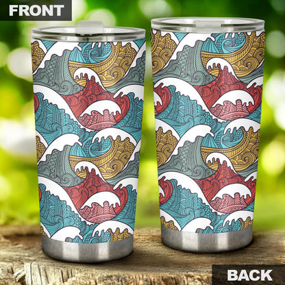 Tribal Wave Pattern Print Tumbler