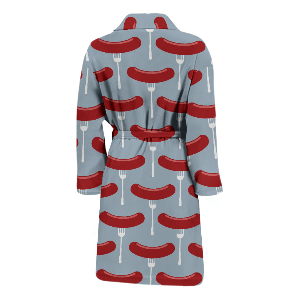 Sausage Print Design LKS301 Men Bathrobe