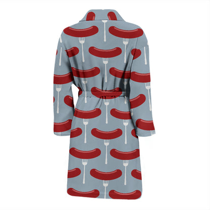 Sausage Print Design LKS301 Men Bathrobe