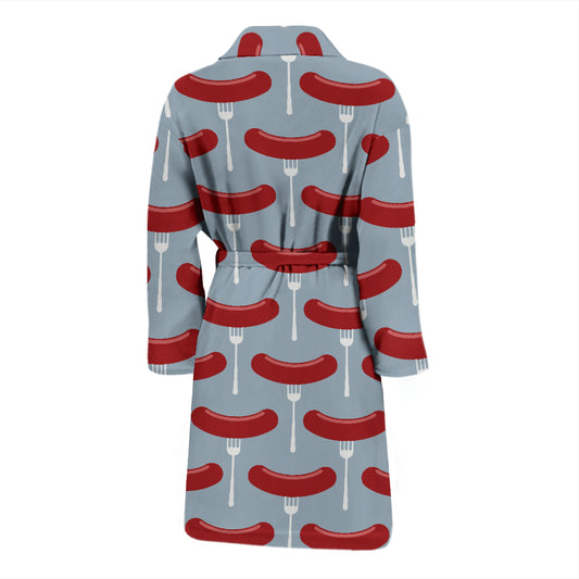 Sausage Print Design LKS301 Men Bathrobe