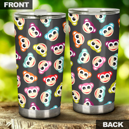 Monkey Head Design Themed Print Tumbler
