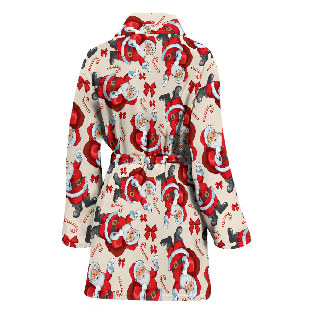 Santa Christmas Themed Print Design LKS302 Women Bathrobe