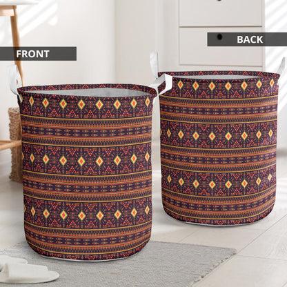 Southwest Ethnic Design Themed Print Laundry Basket