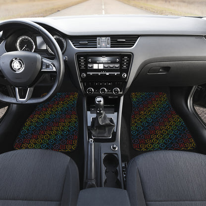 Chakra Colorful Symbol Pattern Car Floor Mats Front Back