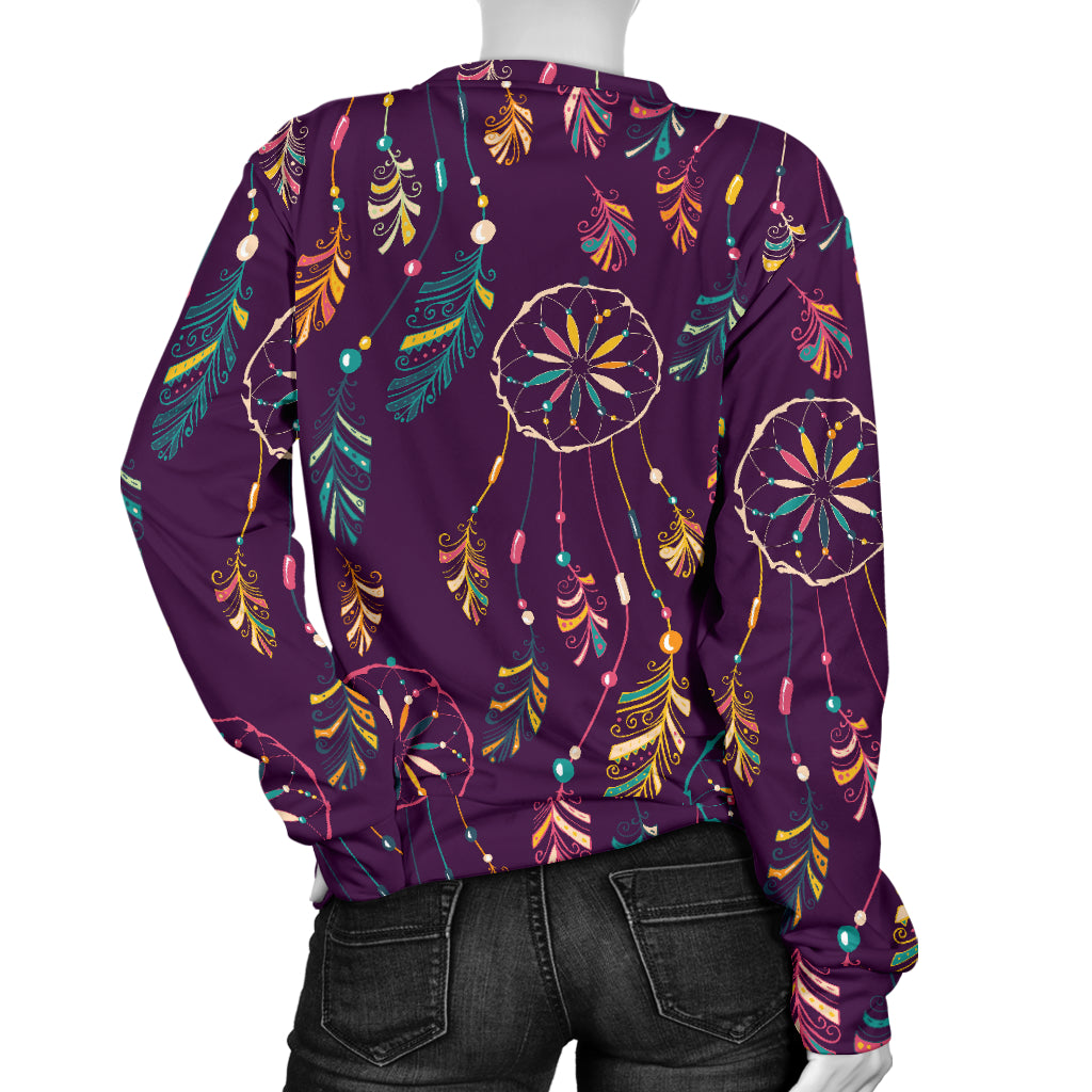 Dream Catcher Boho Design Women Long Sleeve Sweatshirt