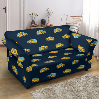 School Bus Print Design LKS304 Loveseat Couch Slipcover