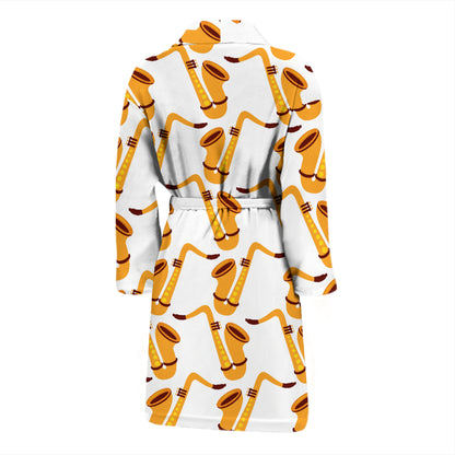 Saxophone Print Design LKS404 Men Bathrobe