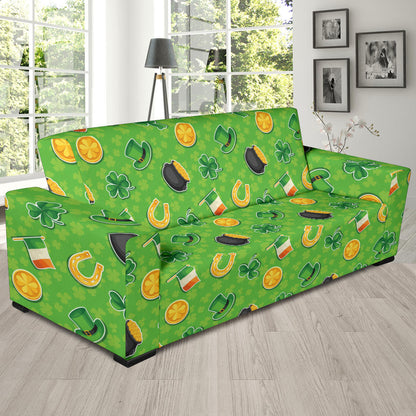 Shamrock Saint Patrick's Day Print Design LKS302 Sofa Slipcover