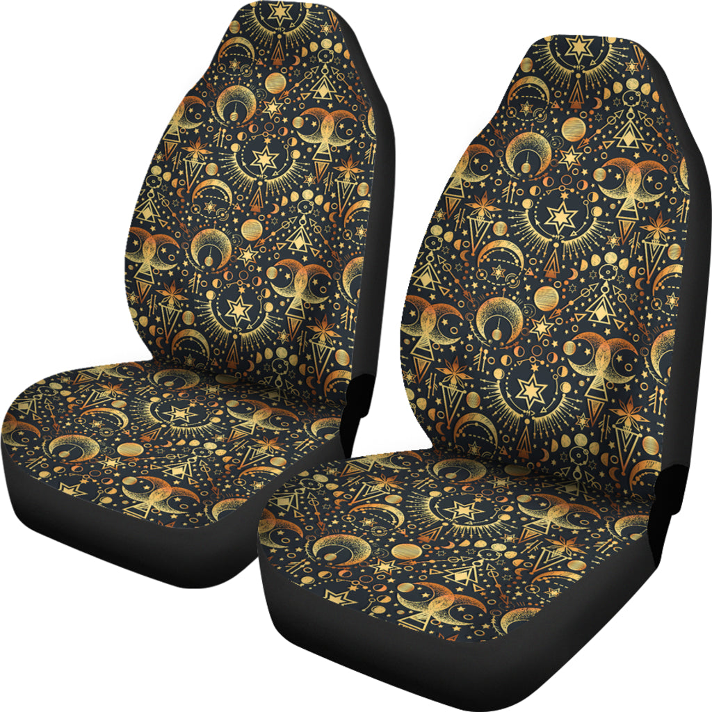 Sun Moon Print Design LKS308 Car Seat Covers