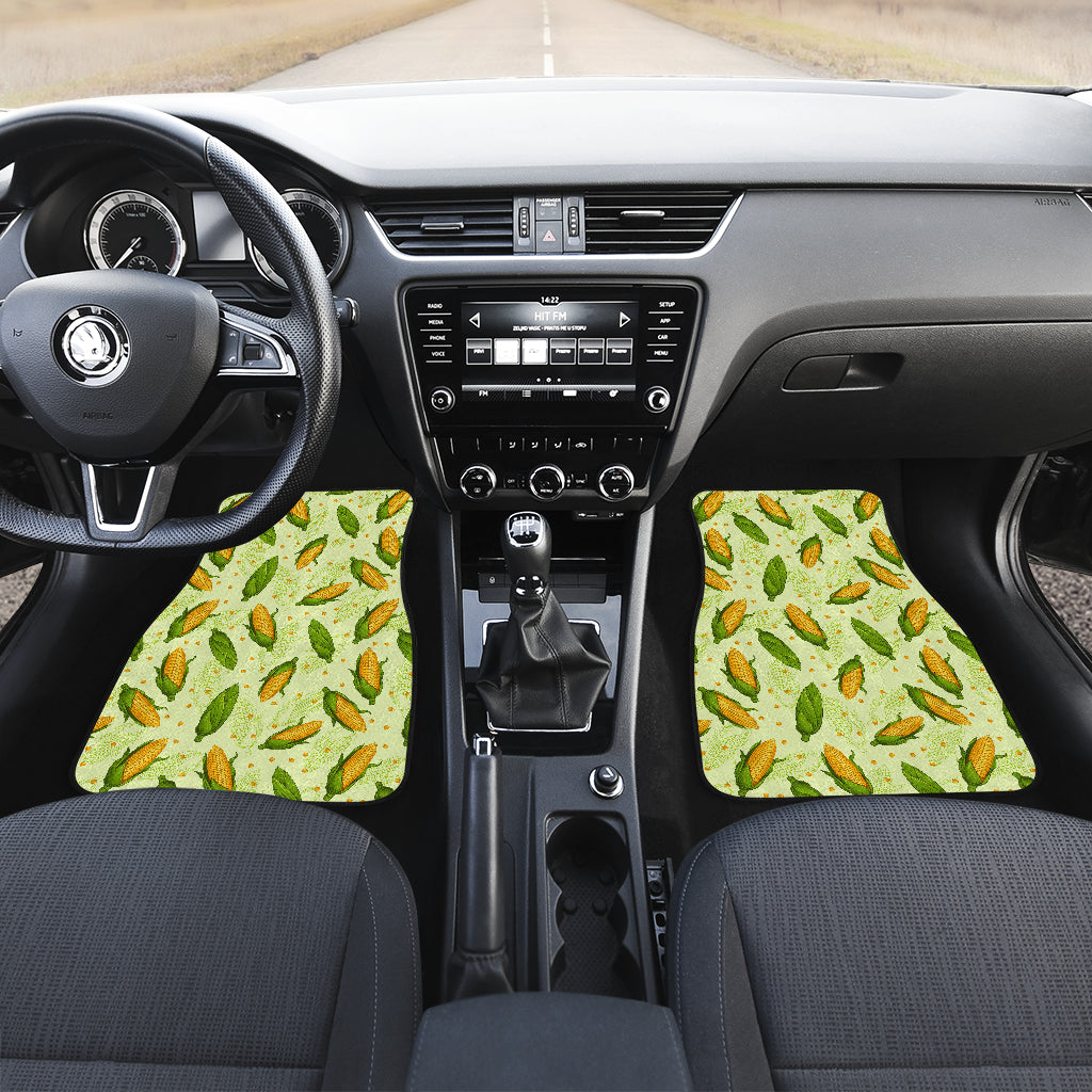 Agricultural Fresh Corn cob Print Pattern Car Floor Mats Front Back