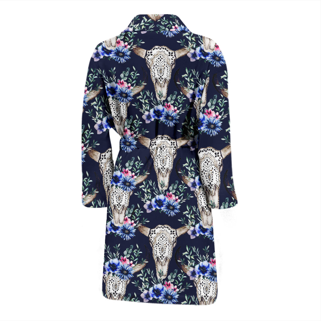 Buffalo Head Print Design LKS402 Men Bathrobe