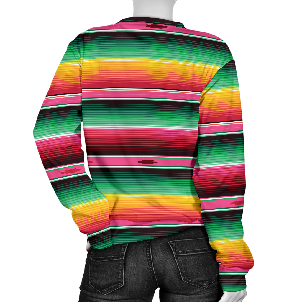 Mexican Blanket Classic Print Pattern Women Long Sleeve Sweatshirt