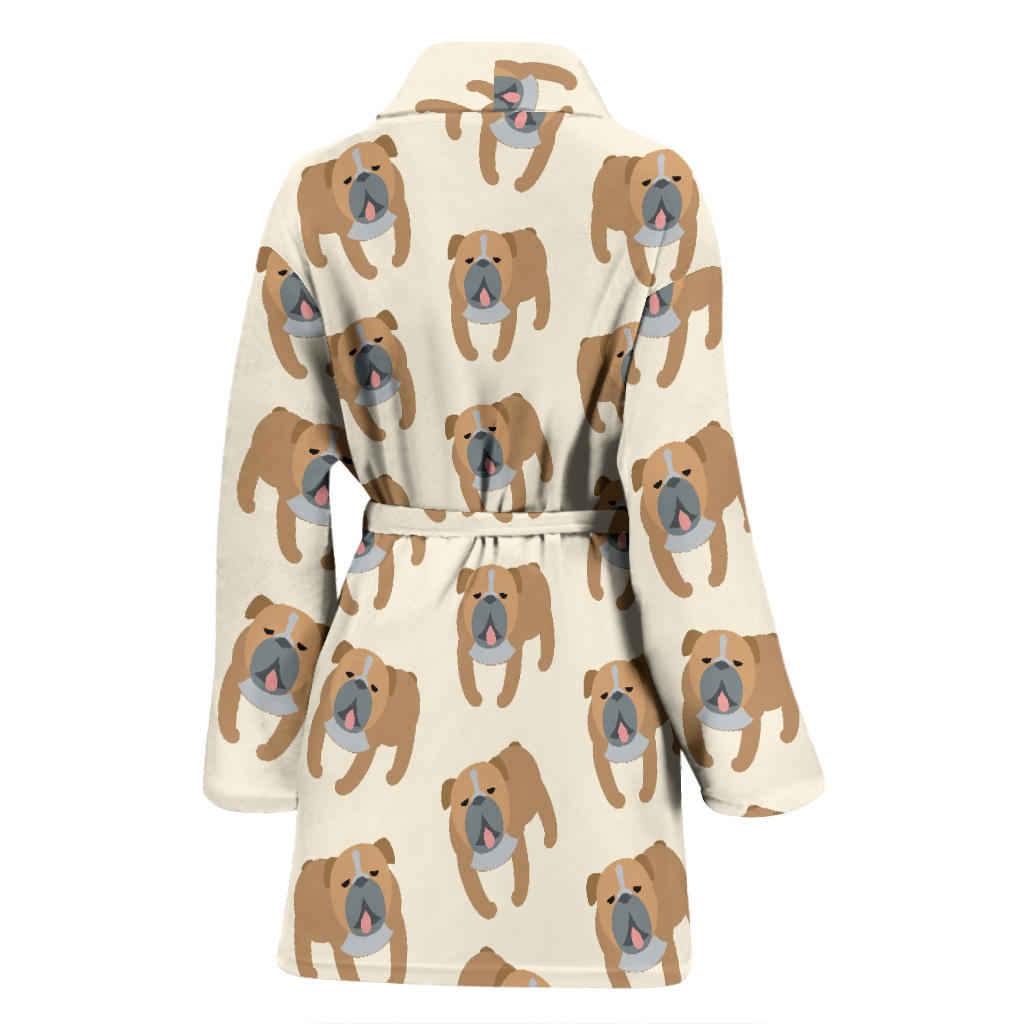 Bulldogs Pattern Print Design 01 Women Bathrobe