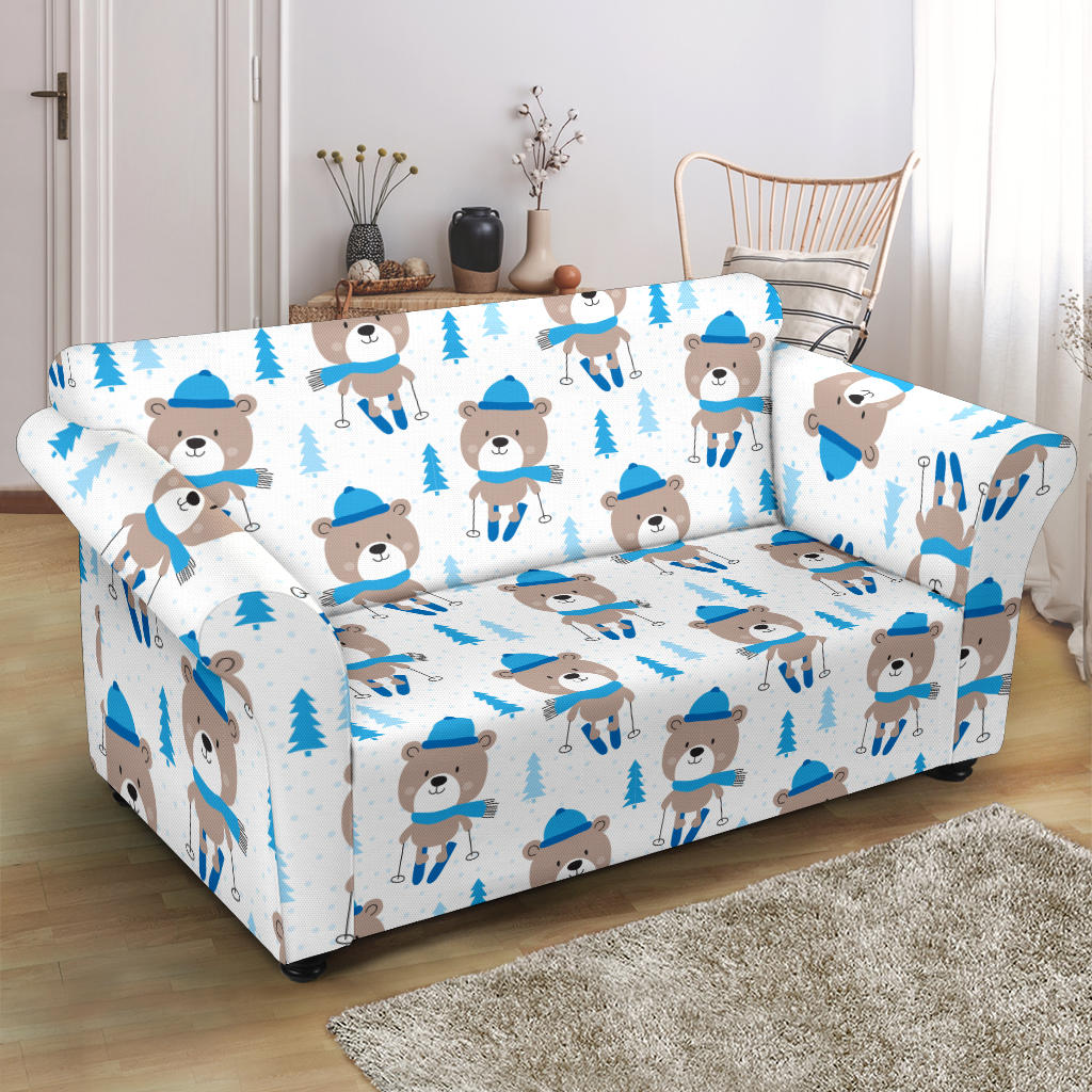 Ski Print Design LKS306 Loveseat Couch Slipcover