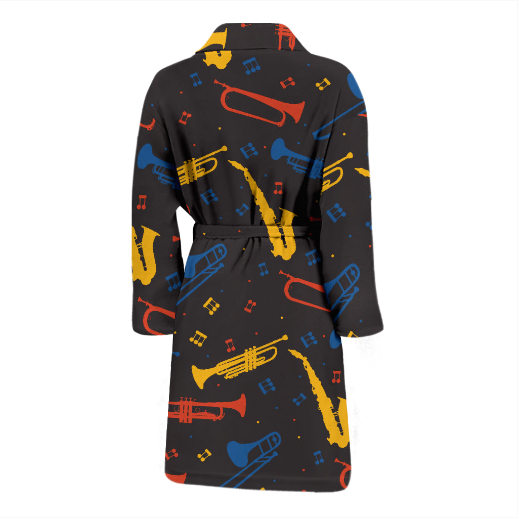 Saxophone Print Design LKS407 Men Bathrobe
