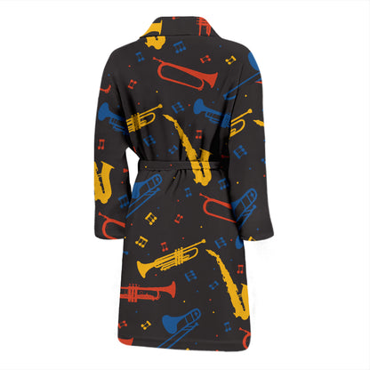 Saxophone Print Design LKS407 Men Bathrobe
