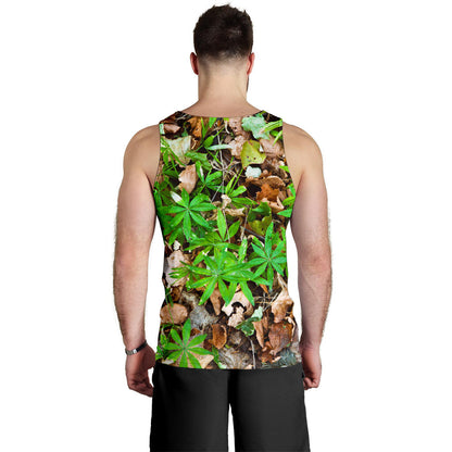 Camouflage Realistic Tree Fresh Print Men Tank Top