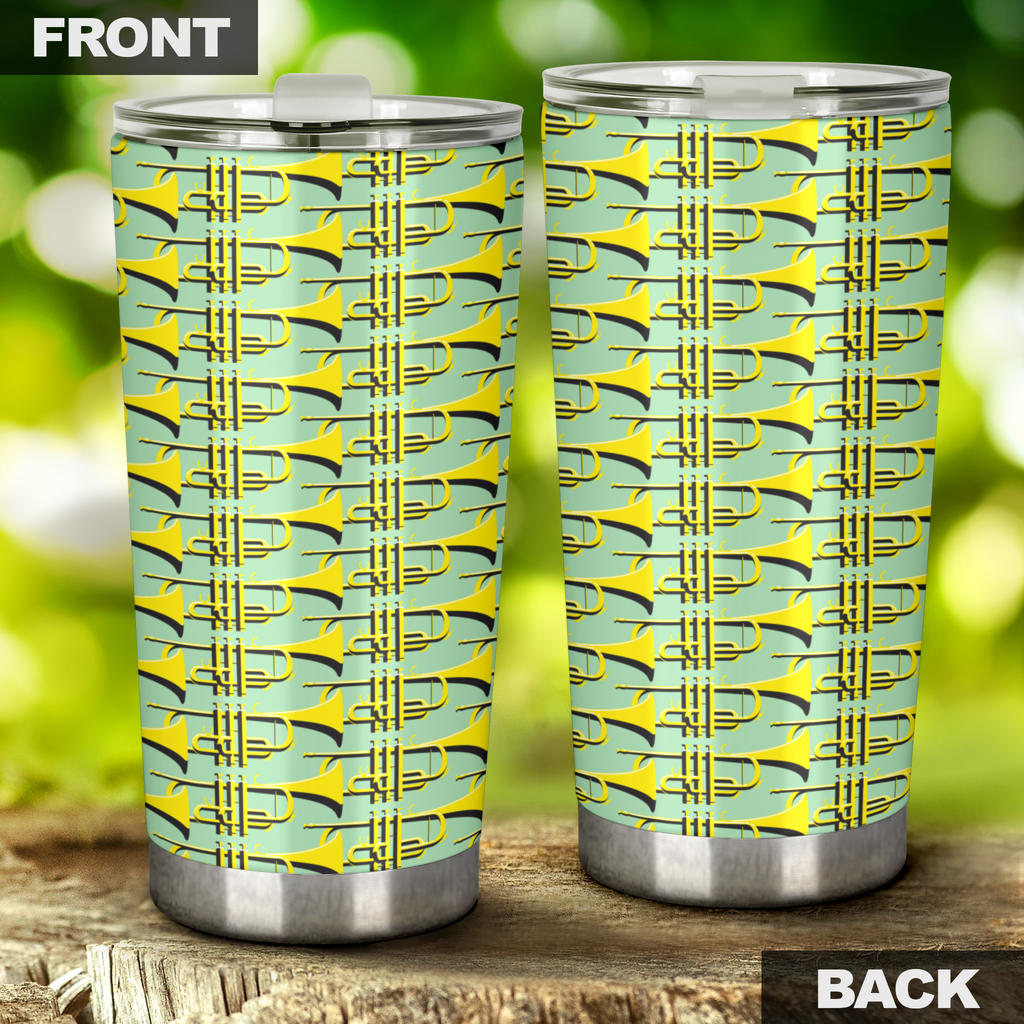 Trumpet Vintage Design Print Tumbler