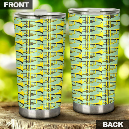 Trumpet Vintage Design Print Tumbler