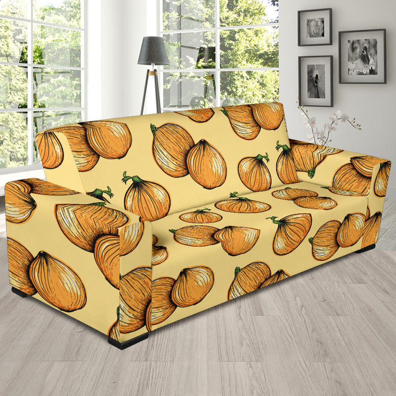 Onion Pattern Print Design A04 Sofa Slipcover