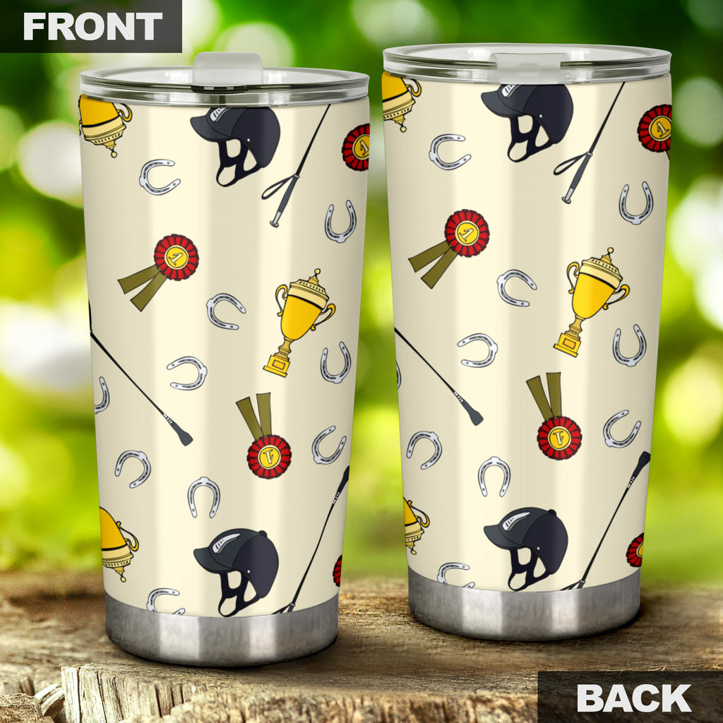 Equestrian Horseshoe Equipment Tumbler