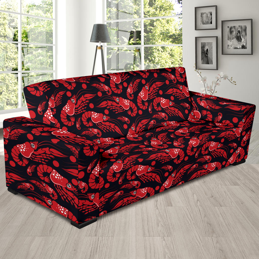 Shrimp Print Design LKS303 Sofa Slipcover